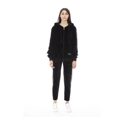 Baldinini Huvtröja i monokrom sweatshirt-set Black, Dam