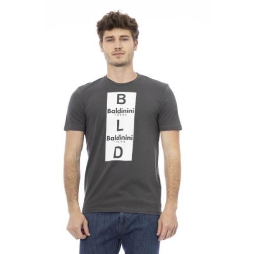 Baldinini Kortärmad Rund Hals T-shirt Gray, Herr