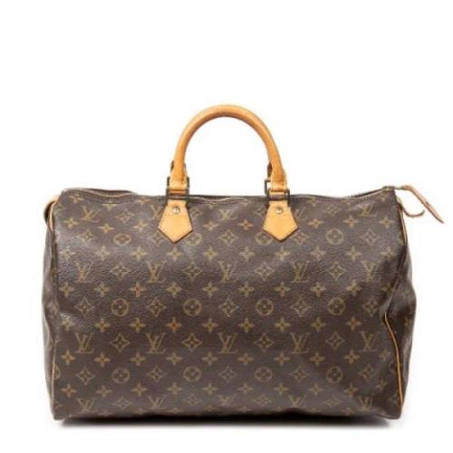 Louis Vuitton Vintage Pre-owned Belagd canvas handvskor Brown, Dam