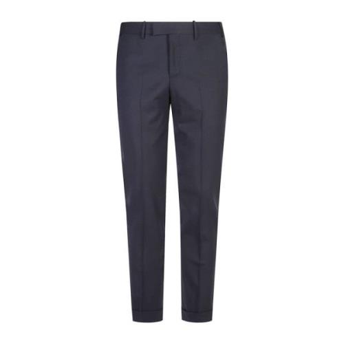 PT Torino Slim-Fit Blå Ullbyxor Aw24 Blue, Herr