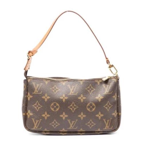 Louis Vuitton Vintage Pre-owned Belagd canvas handvskor Brown, Dam