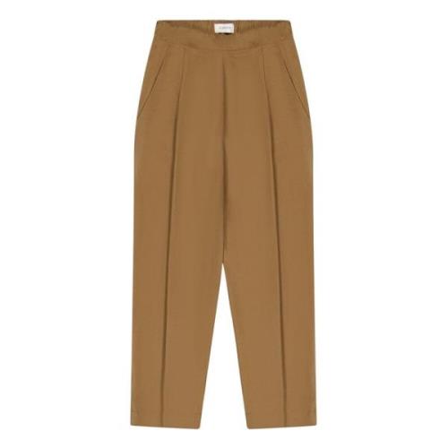 Laneus Bomull Dubbel Pence Wide Leg Byxor Brown, Herr