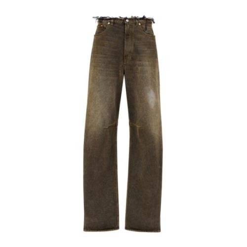 MM6 Maison Margiela Bruna Jeans för Kvinnor Brown, Herr