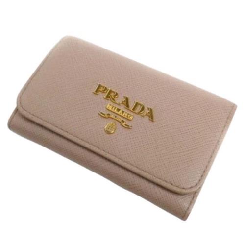 Prada Vintage Pre-owned Tyg nyckelhllare Beige, Dam