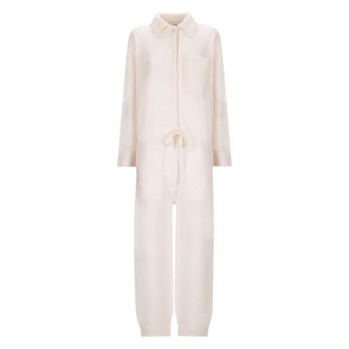 Laneus Bekväm passform ull angora tracksuit Beige, Dam