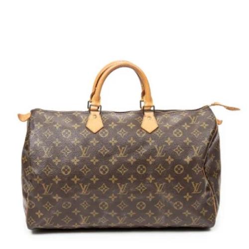 Louis Vuitton Vintage Pre-owned Belagd canvas handvskor Brown, Dam