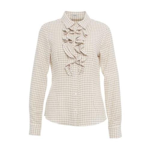 Himon's Beige Skjorta Aw24 Stiligt Klassiskt Design Beige, Dam