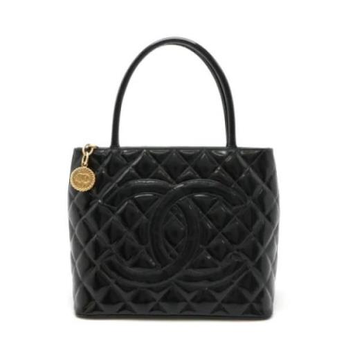 Chanel Vintage Pre-owned Tyg chanel-vskor Black, Dam