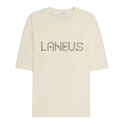 Laneus Mjölk t-shirt med personlig text Beige, Dam