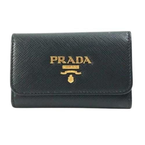 Prada Vintage Pre-owned Tyg nyckelhllare Black, Dam