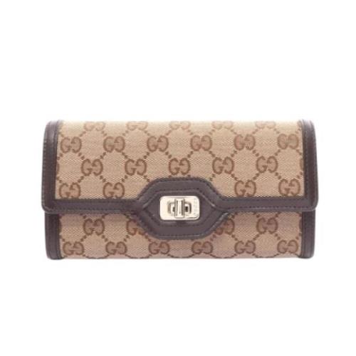 Gucci Vintage Pre-owned Canvas plnbcker Beige, Dam