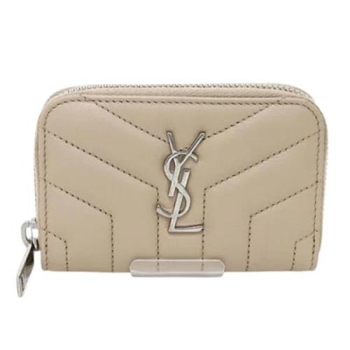 Yves Saint Laurent Vintage Pre-owned Laeder plnbcker Beige, Dam