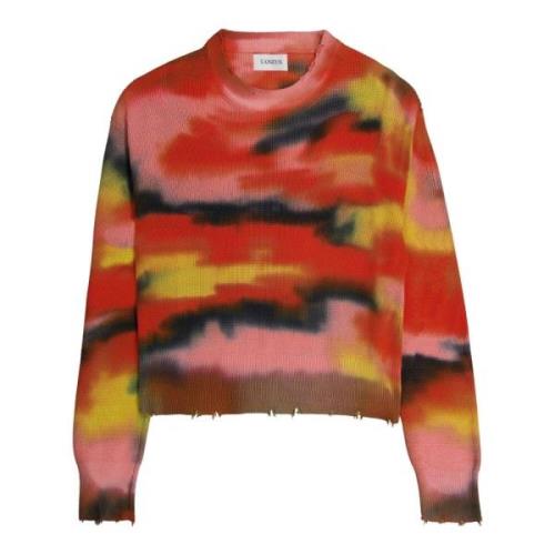 Laneus multifärgad cropped crewneck Multicolor, Dam