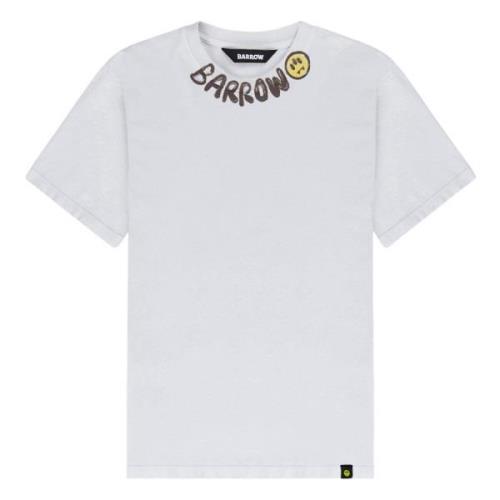 Barrow T-shirt Old Vintage Med Tryck White, Unisex