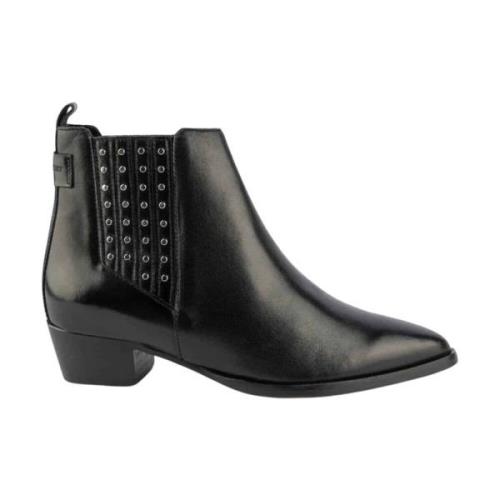 Maison Toufet Handgjorda Läder Ankelboots Black, Dam