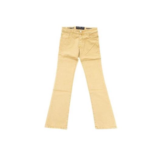 Jacob Cohën 5-Fickor Jeans med Logobroderi Beige, Herr