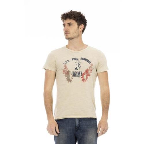 Trussardi Rundhalsad kortärmad T-shirt Beige, Herr