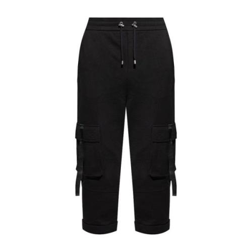 Balmain Svarta Korta Bomullbyxor Black, Herr