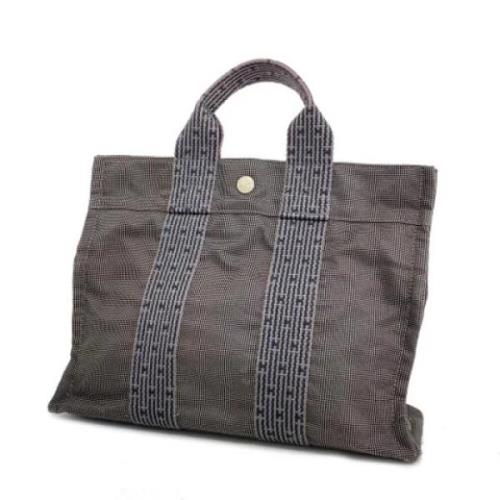 Hermès Vintage Pre-owned Canvas handvskor Gray, Dam