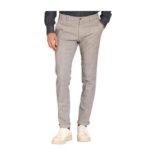 Mason's Slim Fit Chino Byxor med Chevron Mönster Gray, Herr