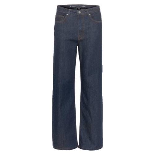 My Essential Wardrobe Louis High Wide Jeans Blue, Dam