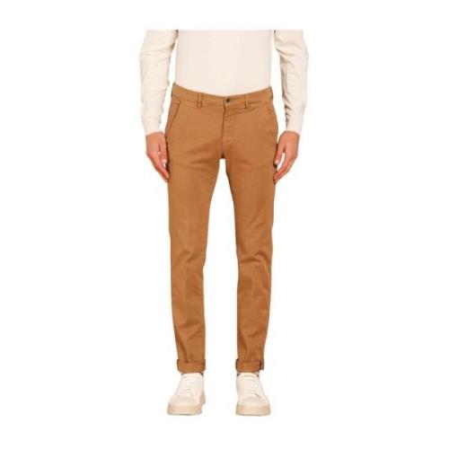 Mason's Slim Fit Gabardine Chino Byxor Brown, Herr