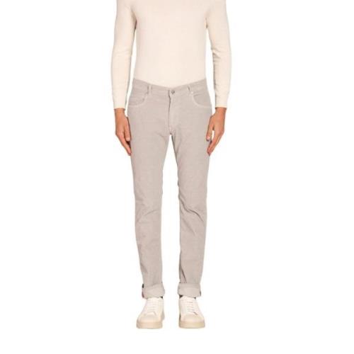 Mason's Sammet chino byxor med 1000 ränder Gray, Herr