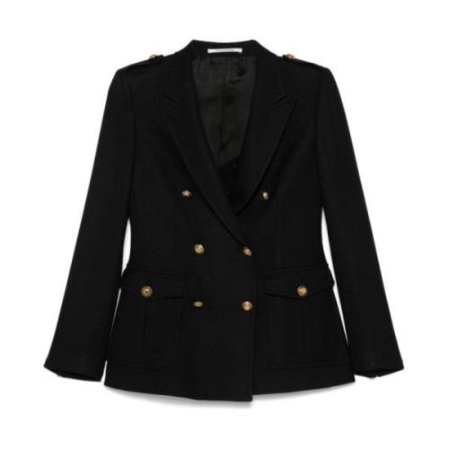 Tagliatore Svart Ylleblazer Black, Dam