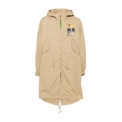 Undercover Beige Bomull Parkas Kappa Beige, Dam