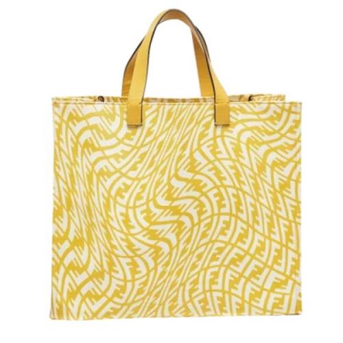 Fendi Vintage Pre-owned Canvas fendi-vskor Yellow, Dam