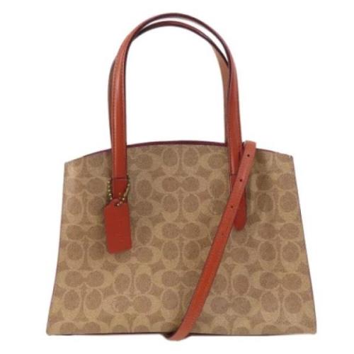 Coach Pre-owned Pre-owned Canvas handvskor Brown, Dam