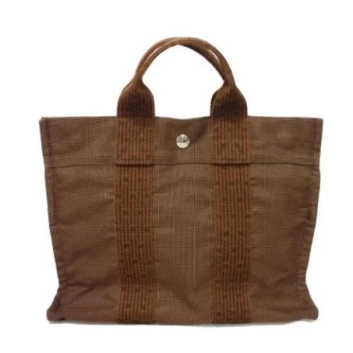 Hermès Vintage Pre-owned Nylon handvskor Brown, Dam