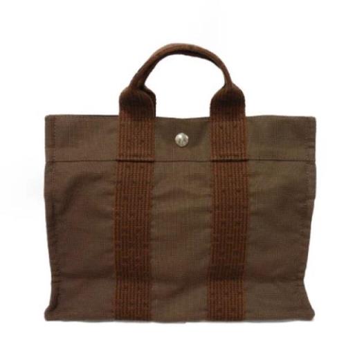 Hermès Vintage Pre-owned Nylon handvskor Brown, Dam