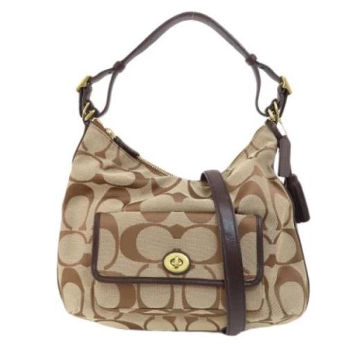 Coach Pre-owned Pre-owned Canvas axelremsvskor Brown, Dam