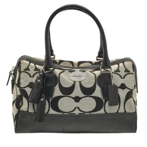 Coach Pre-owned Pre-owned Canvas handvskor Black, Dam