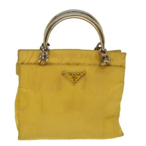 Prada Vintage Pre-owned Tyg prada-vskor Yellow, Dam