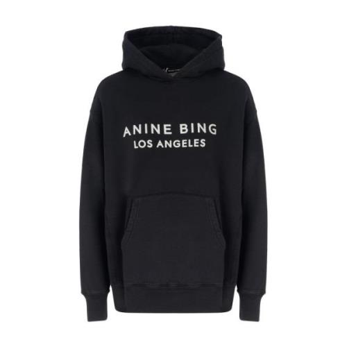 Anine Bing Svart Alto Hoodie Black, Dam