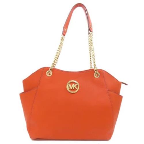 Michael Kors Pre-owned Pre-owned Plast axelremsvskor Orange, Dam