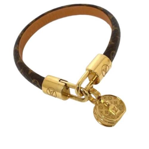 Louis Vuitton Vintage Pre-owned Tyg armband Brown, Dam