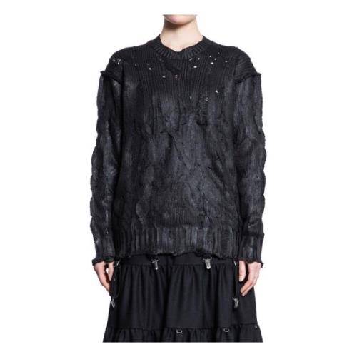 Junya Watanabe Svart Kabelstickad Tröja Black, Dam