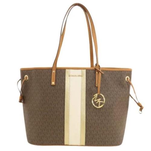 Michael Kors Pre-owned Pre-owned Canvas axelremsvskor Brown, Dam