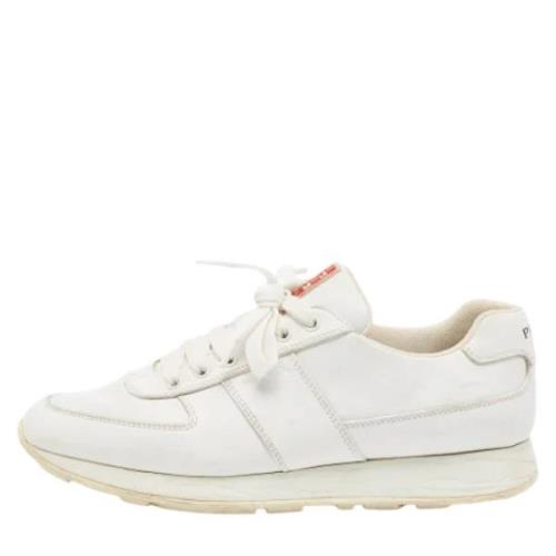 Prada Vintage Pre-owned Laeder sneakers White, Herr