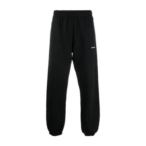 Off White Diagonal Logo Bomulls Sweatpants Svart Black, Herr