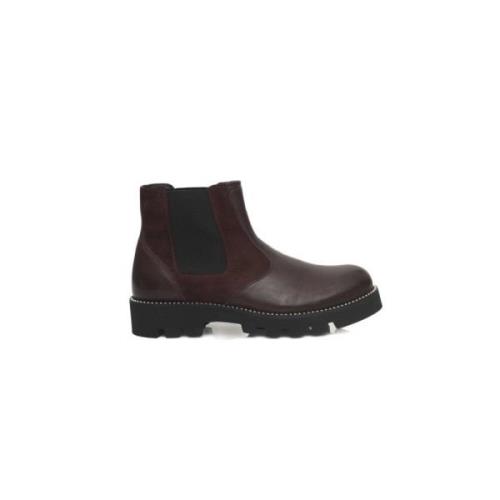 Cerruti 1881 Plattform Läder Ankelboots Red, Dam