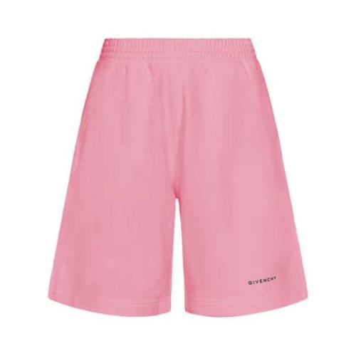 Givenchy Avslappnad Bomull Rosa Shorts Pink, Herr