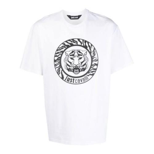 Just Cavalli Vit Herr Logo T-shirt White, Herr