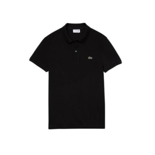 Lacoste Svart Polo Skjorta med Ikoniskt Logotyp Black, Herr