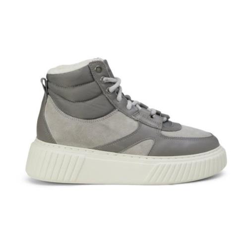 Marc O'Polo Hög topp sneaker Gray, Dam