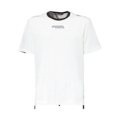 Dolce & Gabbana Herr Camo Logo T-shirt White, Herr