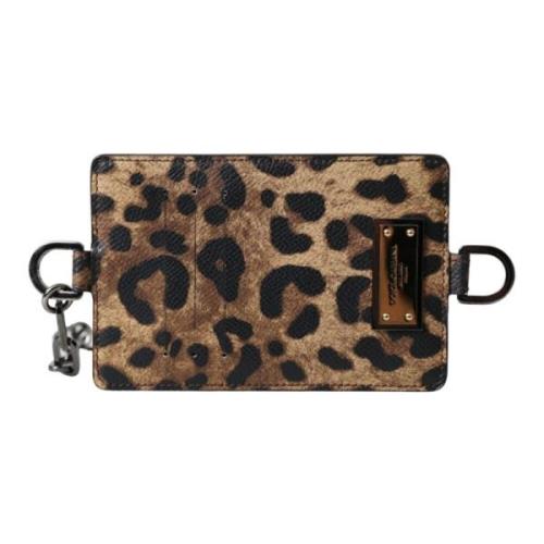 Dolce & Gabbana Leopardmönster Korthållare Plånbok Multicolor, Dam